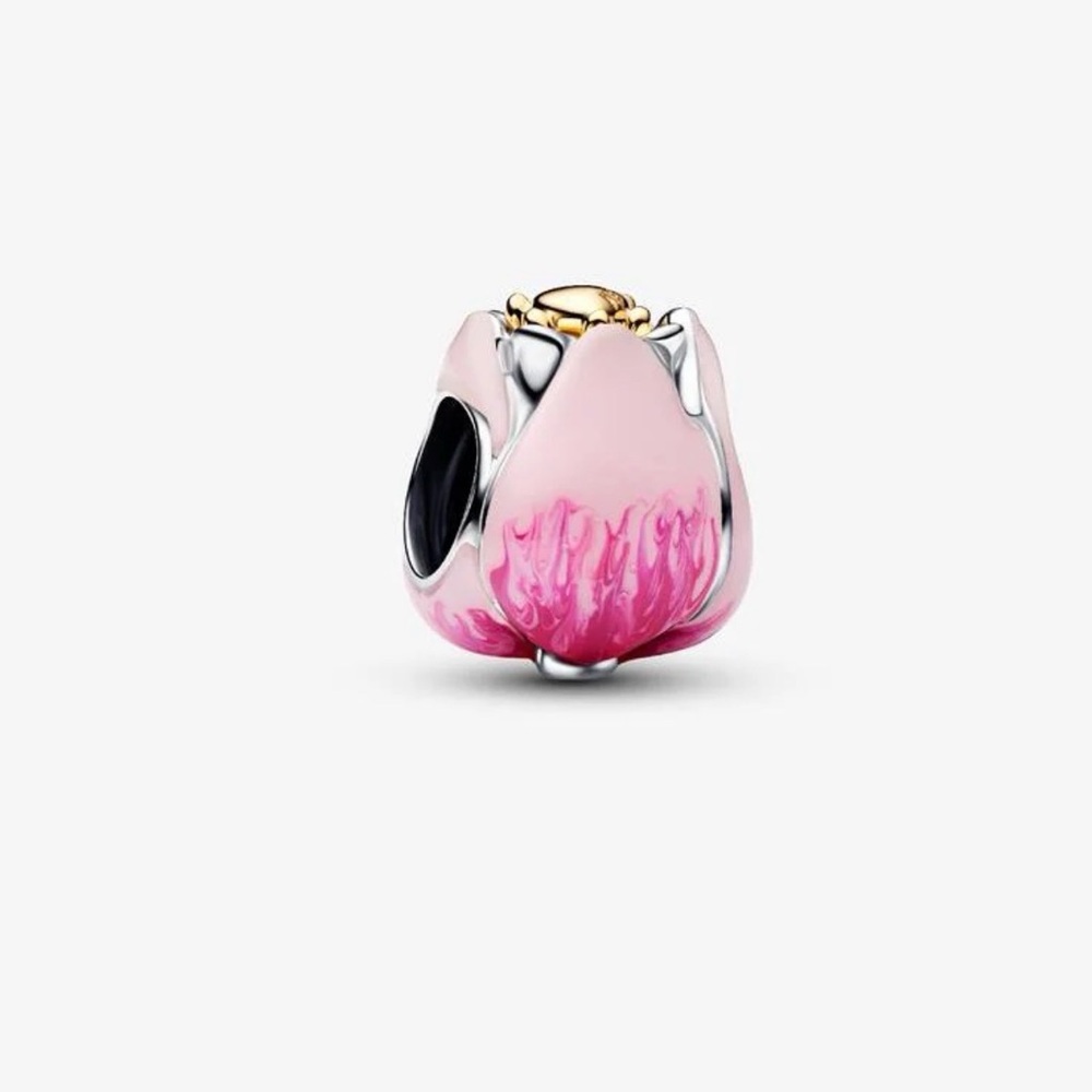 Authentic Pandora Pink Tulip Charm